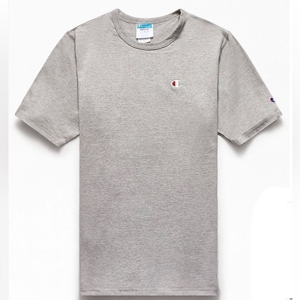 Champion Heritage Embroidered Small C T-Shirt Heather Grey